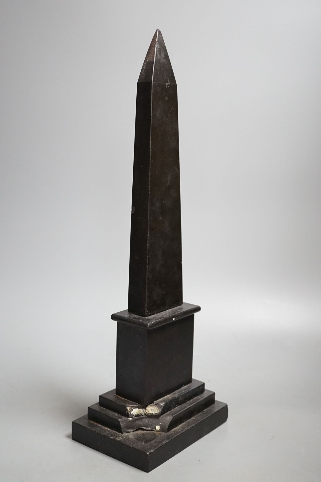 A pietra dura obelisk (a.f.) 40cm